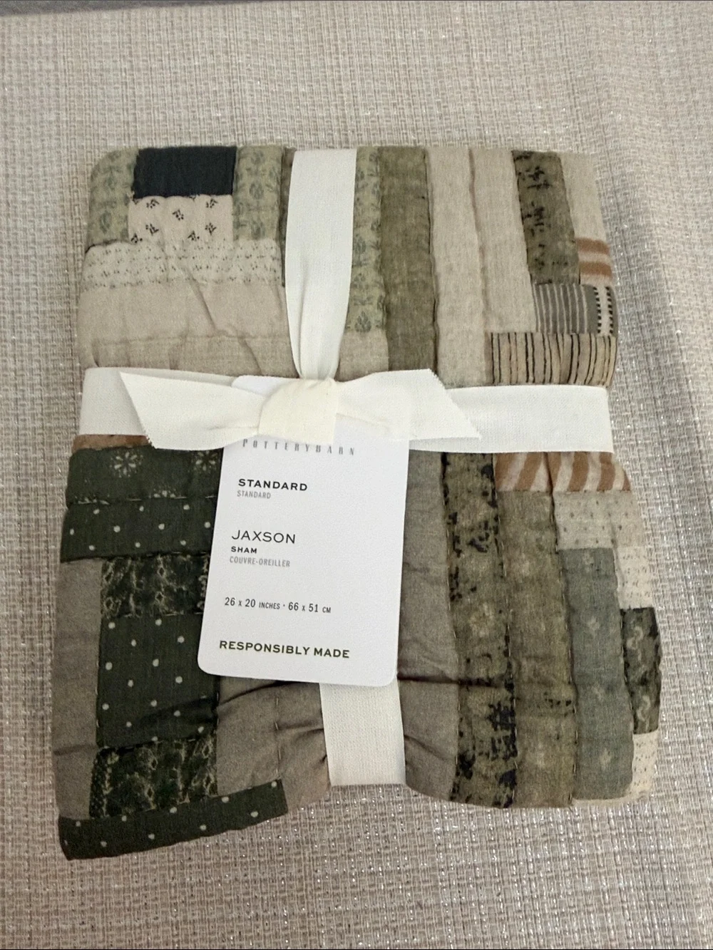 🌲Pottery Barn🌲1 Jaxson Reversible Quilted Standard Sham